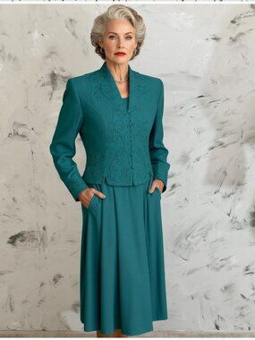 KAREN STEVENS Vintage 80's Caribbean Green Dress
